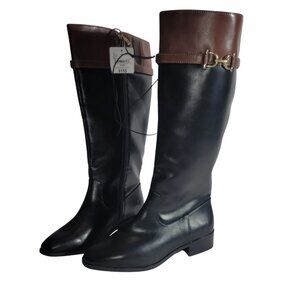 Liz Claiborne Womens Faron Stacked Heel Riding Boots 10W